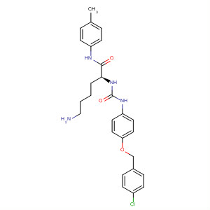 918435-38-8  Hexanamide,6-amino-2-[[[[4-[(4-chlorophenyl)methoxy]phenyl]amino]carbonyl]amino]-N-(4-methylphenyl)-, (2S)-