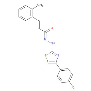 918441-97-1  2-Propenal, 3-(2-methylphenyl)-,2-[4-(4-chlorophenyl)-2-thiazolyl]hydrazone, (1E,1E,2E)-