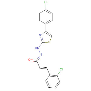 918442-02-1  2-Propenal, 3-(2-chlorophenyl)-,2-[4-(4-chlorophenyl)-2-thiazolyl]hydrazone, (1E,1E,2E)-