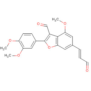 918446-08-9  3-Benzofurancarboxaldehyde,2-(3,4-dimethoxyphenyl)-7-methoxy-5-[(1E)-3-oxo-1-propen-1-yl]-