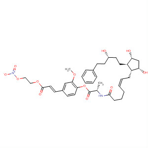 918449-96-4  2-Propenoic acid,3-[4-[(2S)-2-[[(5Z)-7-[(1R,2R,3R,5S)-3,5-dihydroxy-2-[(3R)-3-hydroxy-5-phenylpentyl]cyclopentyl]-1-oxo-5-hepten-1-yl]amino]-1-oxopropoxy]-3-methoxyphenyl]-, 2-(nitrooxy)ethyl ester, (2E)-
