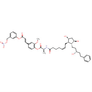 918449-98-6  2-Propenoic acid,3-[4-[(2S)-2-[[(5Z)-7-[(1R,2R,3R,5S)-3,5-dihydroxy-2-[(3R)-3-hydroxy-5-phenylpentyl]cyclopentyl]-1-oxo-5-hepten-1-yl]amino]-1-oxopropoxy]-3-methoxyphenyl]-, 3-[(nitrooxy)methyl]phenyl ester, (2E)-