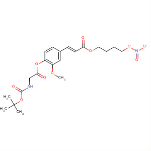 918451-24-8  2-Propenoic acid,3-[4-[[2-[[(1,1-dimethylethoxy)carbonyl]amino]acetyl]oxy]-3-methoxyphenyl]-, 4-(nitrooxy)butyl ester, (2E)-