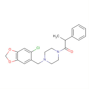 918479-53-5  1-Propanone,1-[4-[(6-chloro-1,3-benzodioxol-5-yl)methyl]-1-piperazinyl]-2-phenyl-