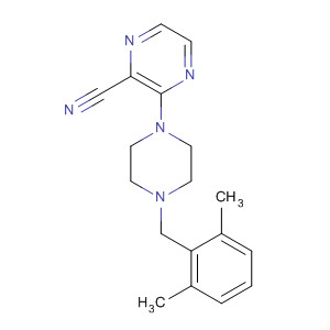 918481-47-7  2-Pyrazinecarbonitrile, 3-[4-[(2,6-dimethylphenyl)methyl]-1-piperazinyl]-