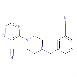 918481-51-3  2-Pyrazinecarbonitrile, 3-[4-[(3-cyanophenyl)methyl]-1-piperazinyl]-