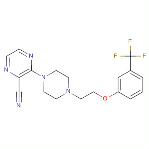 918481-72-8  2-Pyrazinecarbonitrile,3-[4-[2-[3-(trifluoromethyl)phenoxy]ethyl]-1-piperazinyl]-