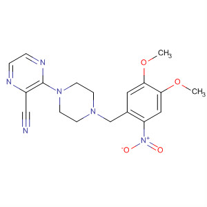 918481-76-2  2-Pyrazinecarbonitrile,3-[4-[(4,5-dimethoxy-2-nitrophenyl)methyl]-1-piperazinyl]-
