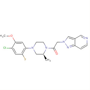 918483-66-6  Ethanone,1-[(2S)-4-(4-chloro-2-fluoro-5-methoxyphenyl)-2-methyl-1-piperazinyl]-2-(2H-pyrazolo[4,3-c]pyridin-2-yl)-