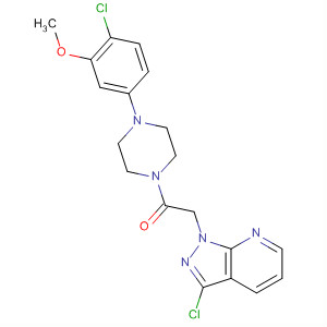 918483-80-4  Ethanone,1-[4-(4-chloro-3-methoxyphenyl)-1-piperazinyl]-2-(3-chloro-1H-pyrazolo[3,4-b]pyridin-1-yl)-