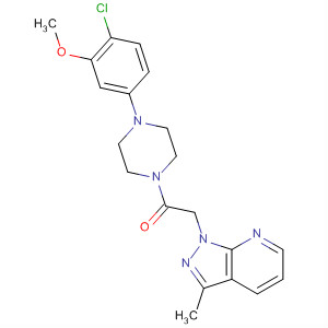 918483-82-6  Ethanone,1-[4-(4-chloro-3-methoxyphenyl)-1-piperazinyl]-2-(3-methyl-1H-pyrazolo[3,4-b]pyridin-1-yl)-
