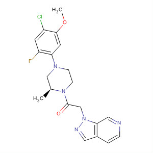 918484-12-5  Ethanone,1-[(2S)-4-(4-chloro-2-fluoro-5-methoxyphenyl)-2-methyl-1-piperazinyl]-2-(1H-pyrazolo[3,4-c]pyridin-1-yl)-