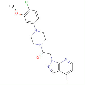 918484-20-5  Ethanone,1-[4-(4-chloro-3-methoxyphenyl)-1-piperazinyl]-2-(4-iodo-1H-pyrazolo[3,4-b]pyridin-1-yl)-