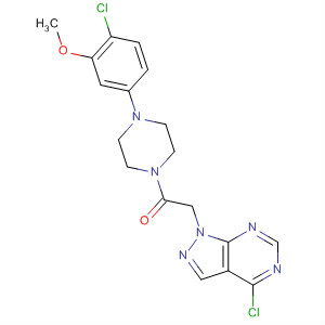 918484-36-3  Ethanone,1-[4-(4-chloro-3-methoxyphenyl)-1-piperazinyl]-2-(4-chloro-1H-pyrazolo[3,4-d]pyrimidin-1-yl)-