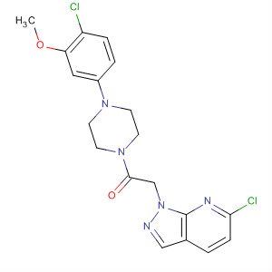 918484-40-9  Ethanone,1-[4-(4-chloro-3-methoxyphenyl)-1-piperazinyl]-2-(6-chloro-1H-pyrazolo[3,4-b]pyridin-1-yl)-