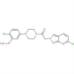 918484-42-1  Ethanone,1-[4-(4-chloro-3-methoxyphenyl)-1-piperazinyl]-2-(6-chloro-2H-pyrazolo[3,4-b]pyridin-2-yl)-
