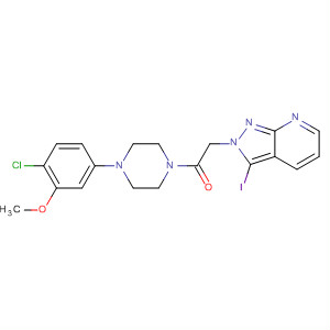 918484-52-3  Ethanone,1-[4-(4-chloro-3-methoxyphenyl)-1-piperazinyl]-2-(3-iodo-2H-pyrazolo[3,4-b]pyridin-2-yl)-