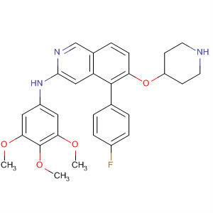 918490-77-4  3-Isoquinolinamine,5-(4-fluorophenyl)-6-(4-piperidinyloxy)-N-(3,4,5-trimethoxyphenyl)-