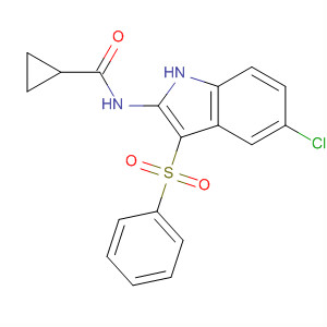 918493-26-2  Cyclopropanecarboxamide,N-[5-chloro-3-(phenylsulfonyl)-1H-indol-2-yl]-