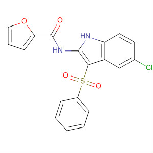 918493-87-5  2-Furancarboxamide, N-[5-chloro-3-(phenylsulfonyl)-1H-indol-2-yl]-