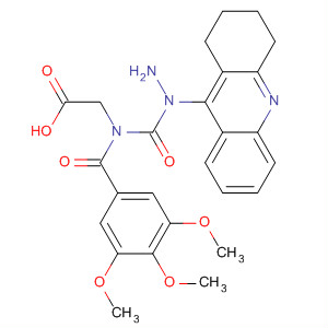 918494-15-2  Glycine, N-(3,4,5-trimethoxybenzoyl)-,2-(1,2,3,4-tetrahydro-9-acridinyl)hydrazide