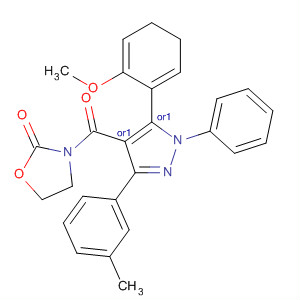 918497-32-2  2-Oxazolidinone,3-[[(4R,5S)-4,5-dihydro-5-(2-methoxyphenyl)-3-(3-methylphenyl)-1-phenyl-1H-pyrazol-4-yl]carbonyl]-, rel-