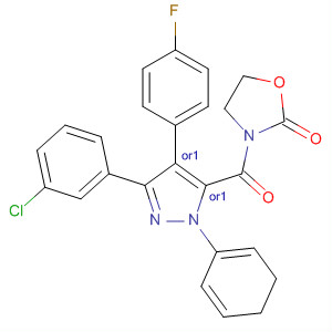 918497-36-6  2-Oxazolidinone,3-[[(4R,5S)-3-(3-chlorophenyl)-4-(4-fluorophenyl)-4,5-dihydro-1-phenyl-1H-pyrazol-5-yl]carbonyl]-, rel-