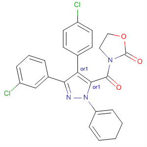 918497-38-8  2-Oxazolidinone,3-[[(4R,5S)-3-(3-chlorophenyl)-4-(4-chlorophenyl)-4,5-dihydro-1-phenyl-1H-pyrazol-5-yl]carbonyl]-, rel-