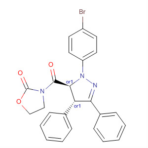 918497-55-9  2-Oxazolidinone,3-[[(4R,5S)-1-(4-bromophenyl)-4,5-dihydro-3,4-diphenyl-1H-pyrazol-5-yl]carbonyl]-, rel-