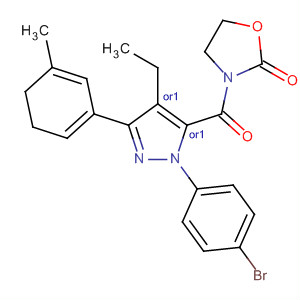 918497-66-2  2-Oxazolidinone,3-[[(4R,5S)-1-(4-bromophenyl)-4-ethyl-4,5-dihydro-3-(3-methylphenyl)-1H-pyrazol-5-yl]carbonyl]-, rel-