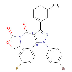 918497-70-8  2-Oxazolidinone,3-[[(4R,5S)-1-(4-bromophenyl)-5-(4-fluorophenyl)-4,5-dihydro-3-(3-methylphenyl)-1H-pyrazol-4-yl]carbonyl]-, rel-