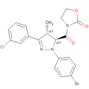 918497-77-5  2-Oxazolidinone,3-[[(4R,5S)-1-(4-bromophenyl)-3-(3-chlorophenyl)-4,5-dihydro-4-methyl-1H-pyrazol-5-yl]carbonyl]-, rel-