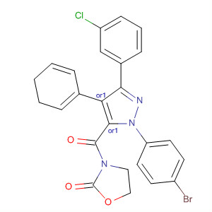 918497-79-7  2-Oxazolidinone,3-[[(4R,5S)-1-(4-bromophenyl)-3-(3-chlorophenyl)-4,5-dihydro-4-phenyl-1H-pyrazol-5-yl]carbonyl]-, rel-
