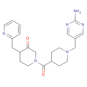 918500-98-8  3-Piperidinone,1-[[1-[(2-amino-5-pyrimidinyl)methyl]-4-piperidinyl]carbonyl]-4-(2-pyridinylmethyl)-