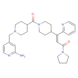 918501-47-0  2-Propen-1-one,3-[1-[[1-[(2-amino-4-pyridinyl)methyl]-4-piperidinyl]carbonyl]-4-piperidinyl]-3-(2-pyridinyl)-1-(1-pyrrolidinyl)-, (2Z)-