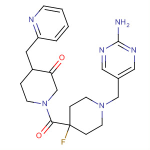 918501-63-0  3-Piperidinone,1-[[1-[(2-amino-5-pyrimidinyl)methyl]-4-fluoro-4-piperidinyl]carbonyl]-4-(2-pyridinylmethyl)-