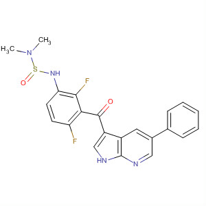 918504-75-3  Sulfamide,N'-[2,4-difluoro-3-[(5-phenyl-1H-pyrrolo[2,3-b]pyridin-3-yl)carbonyl]phenyl]-N,N-dimethyl-