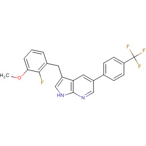918505-15-4  1H-Pyrrolo[2,3-b]pyridine,3-[(2-fluoro-3-methoxyphenyl)methyl]-5-[4-(trifluoromethyl)phenyl]-