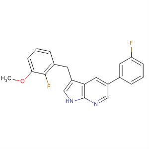 918505-18-7  1H-Pyrrolo[2,3-b]pyridine,3-[(2-fluoro-3-methoxyphenyl)methyl]-5-(3-fluorophenyl)-