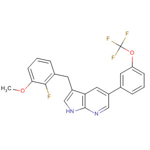 918505-19-8  1H-Pyrrolo[2,3-b]pyridine,3-[(2-fluoro-3-methoxyphenyl)methyl]-5-[3-(trifluoromethoxy)phenyl]-