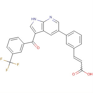 918505-57-4  2-Propenoic acid,3-[3-[3-[3-(trifluoromethyl)benzoyl]-1H-pyrrolo[2,3-b]pyridin-5-yl]phenyl]-