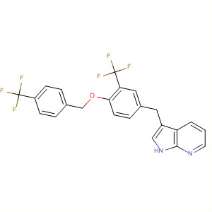 918506-87-3  1H-Pyrrolo[2,3-b]pyridine,3-[[3-(trifluoromethyl)-4-[[4-(trifluoromethyl)phenyl]methoxy]phenyl]methyl]-
