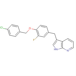 918506-95-3  1H-Pyrrolo[2,3-b]pyridine,3-[[4-[(4-chlorophenyl)methoxy]-3-fluorophenyl]methyl]-