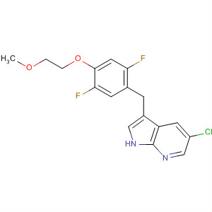 918507-05-8  1H-Pyrrolo[2,3-b]pyridine,5-chloro-3-[[2,5-difluoro-4-(2-methoxyethoxy)phenyl]methyl]-