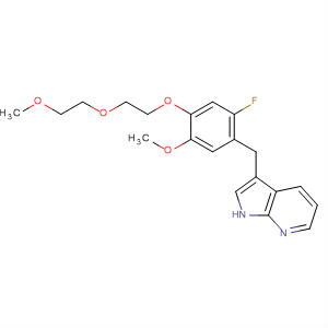 918507-11-6  1H-Pyrrolo[2,3-b]pyridine,3-[[2-fluoro-5-methoxy-4-[2-(2-methoxyethoxy)ethoxy]phenyl]methyl]-