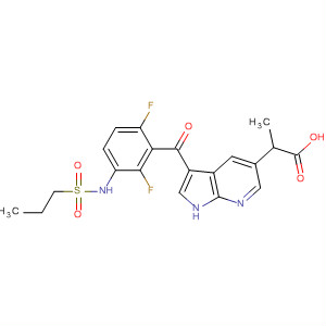 918507-16-1  1H-Pyrrolo[2,3-b]pyridine-5-propanoic acid,3-[2,6-difluoro-3-[(propylsulfonyl)amino]benzoyl]-