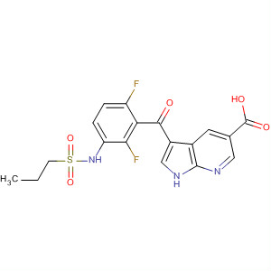918507-84-3  1H-Pyrrolo[2,3-b]pyridine-5-carboxylic acid,3-[2,6-difluoro-3-[(propylsulfonyl)amino]benzoyl]-
