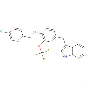 918507-95-6  1H-Pyrrolo[2,3-b]pyridine,3-[[4-[(4-chlorophenyl)methoxy]-3-(trifluoromethoxy)phenyl]methyl]-