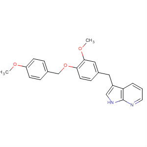918508-00-6  1H-Pyrrolo[2,3-b]pyridine,3-[[3-methoxy-4-[(4-methoxyphenyl)methoxy]phenyl]methyl]-