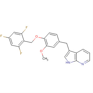 918508-01-7  1H-Pyrrolo[2,3-b]pyridine,3-[[3-methoxy-4-[(2,4,6-trifluorophenyl)methoxy]phenyl]methyl]-